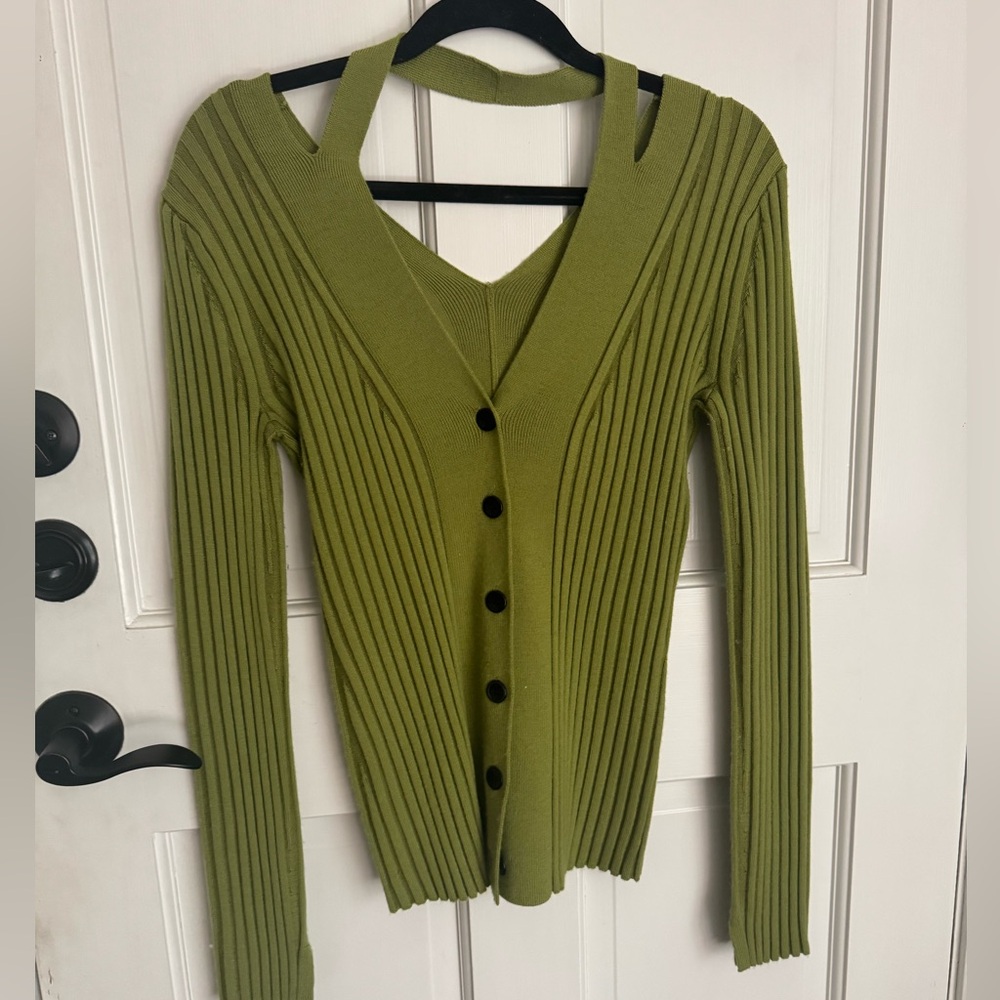 Proenza Schouler White Label Ribbed Cardigan